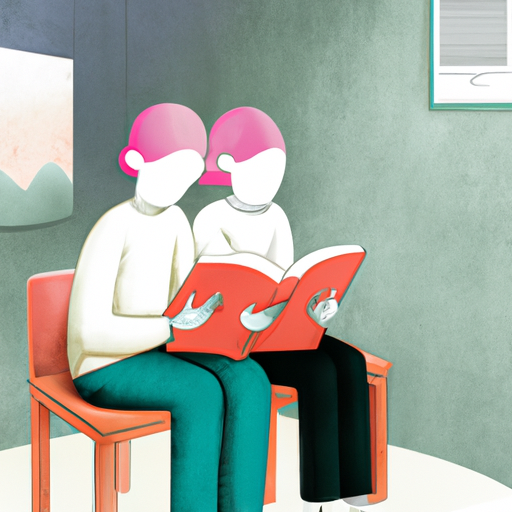 איור של שני אנשים קוראים ספר על ייעוץ זוגי