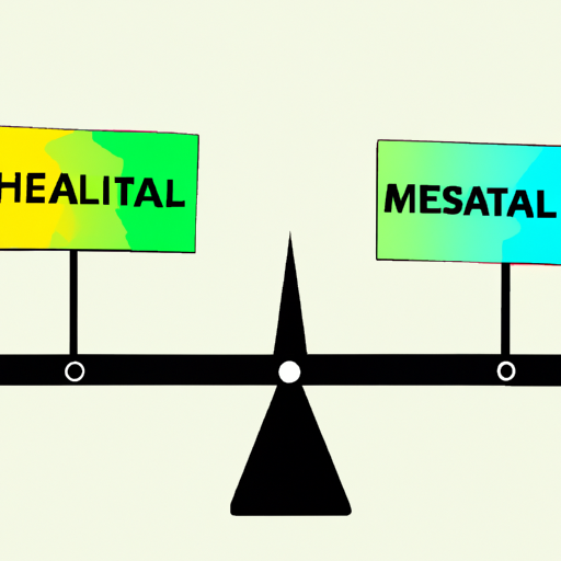 תמונה המתארת סולם איזון, המסמל את האיזון בין בריאות נפשית ופיזית.