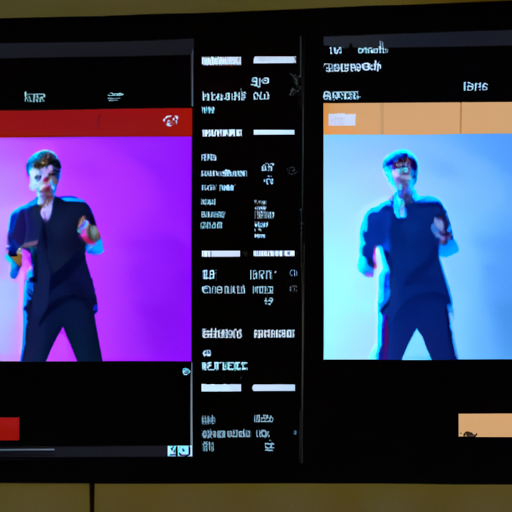 3. תמונת מסך מפוצלת המציגה סרטון לייב אקשן בצד אחד וסרטון אנימציה בצד השני